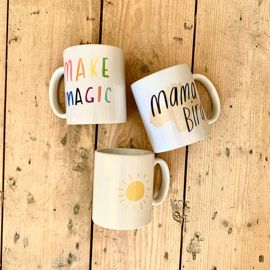 Three mugs of your choice