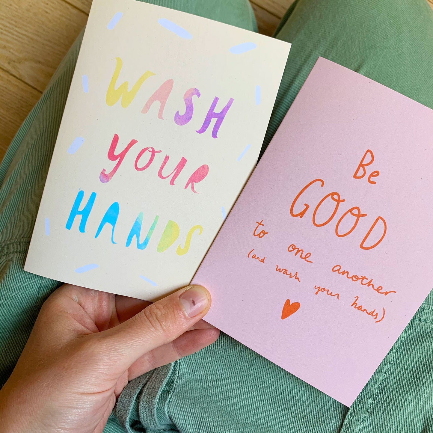 Be GOOD to one another (and wash your hands) card