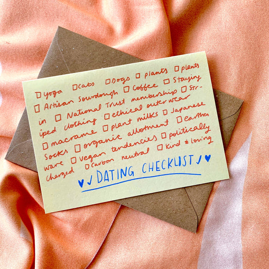 Dating checklist card
