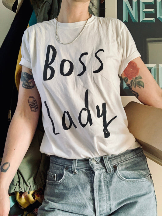 Boss Lady Tee Organic cotton: white