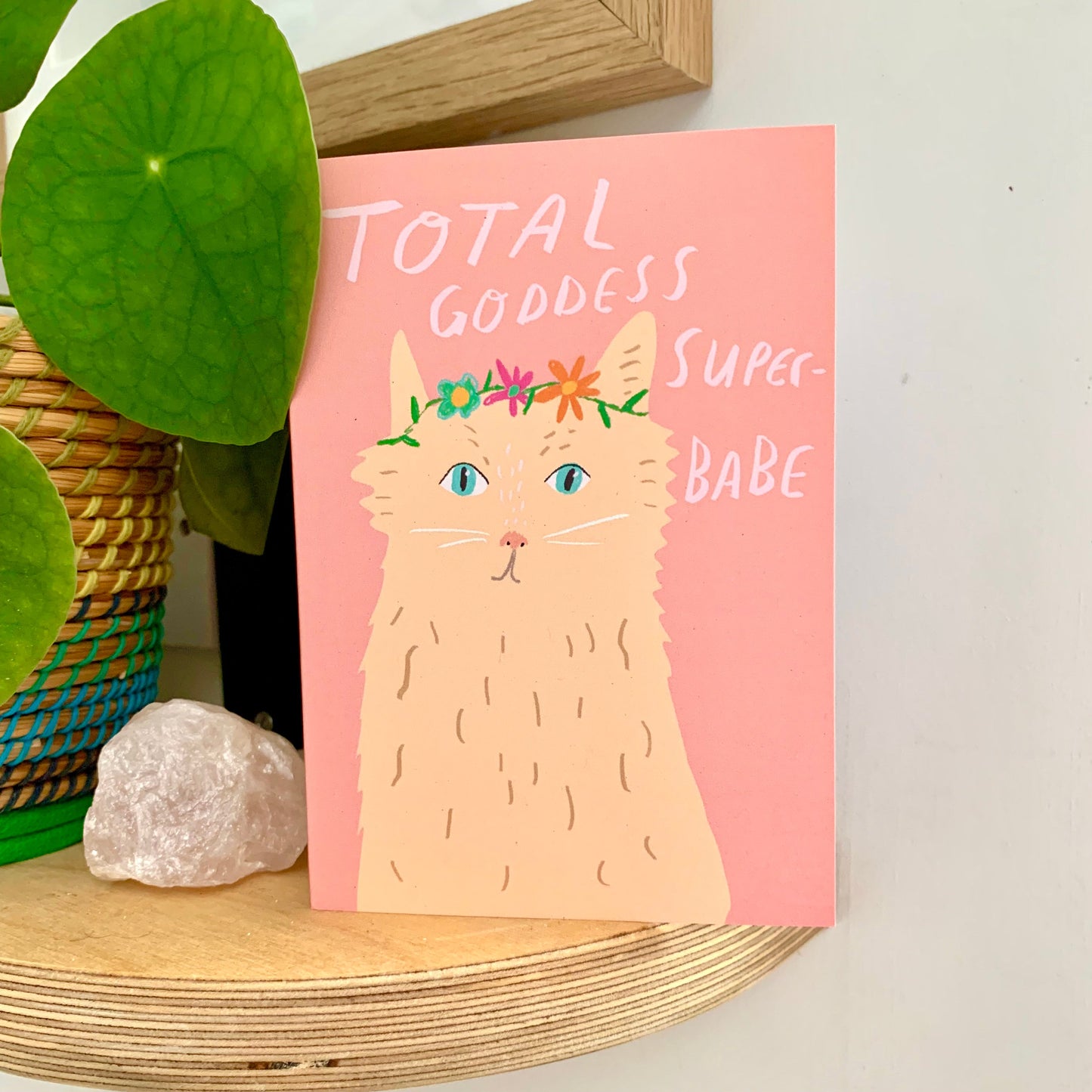 Total Goddess Super-Babe greeting card